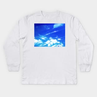 Bright Blue Sky Kids Long Sleeve T-Shirt